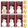 Christmas Party Cartoon Snowman Christmas Tree DIY Raffle Scratch Card Game Card Set