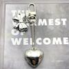 Elegant Large Love Heart Pendant Keychain Sturdy Alloy Charm Fashion Accessory for Men and Women Stylish Outfits