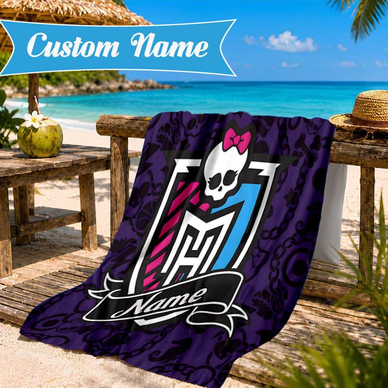 Custom Name High Party Beach Towel Microfiber Beach Towel, Lightweight and Quick-Dry, for Summer Travel, Swimming Pool Gift