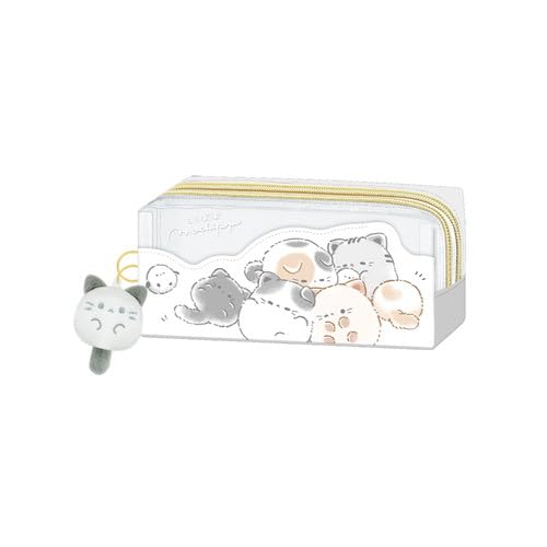 Twin Zipper Pen Case Mochi Popo Neko Popo