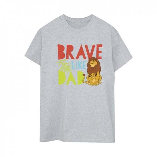 Disney Womens/Ladies The Lion King Brave Like Dad Cotton Boyfriend T-Shirt