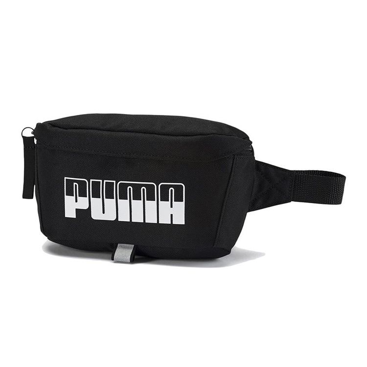 Puma Plus Waist Bag Ii Sports Leisure Zipper Closure Polyester Sports Bag Unisex Waist Bag Black 075751-01