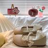 French fairy style gentle Mary Jane single shoes girl 2025 summer new leather women's shoes with skirt flat beanie shoes