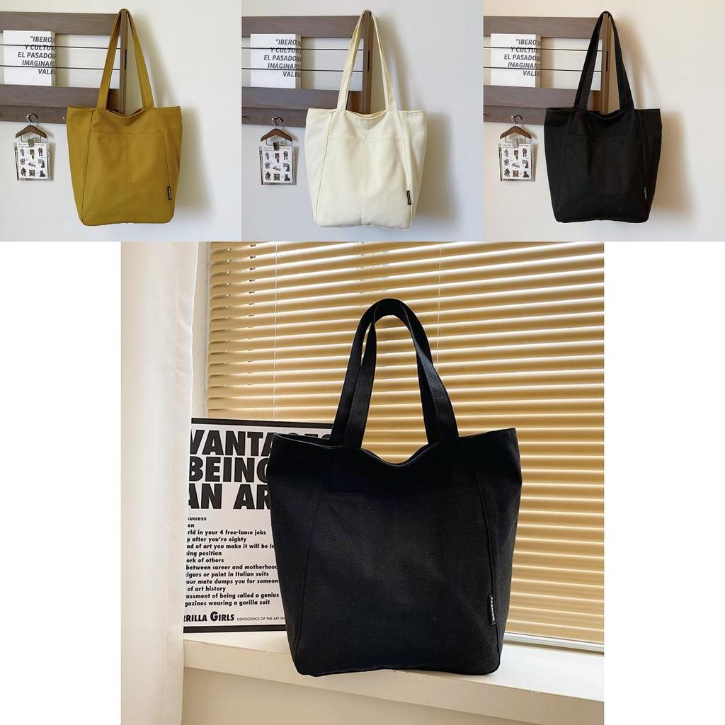 Stylish New Spring Japanese Canvas Casual Shoulder Tote Bag For Women With Spacious Design