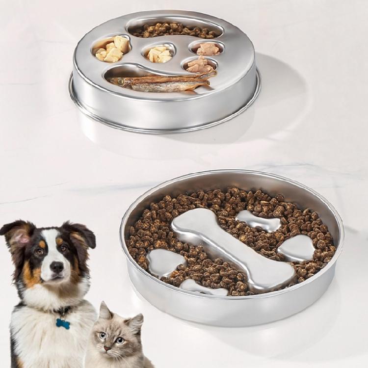 Slow Feeder Dog Bowl Fun Bloat Stop Pet Bowl for Fast Eater,Slows Down Pet Eating Stainless Steels Dog Food Bowls