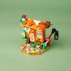 MOC Medieval  Building Blocks Set Hanging Cage Guillotine Castle Fountain Bonfire Tent Bulletin Board Ox Cart Carriage Gift Toy