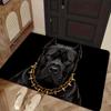 1Pcs Anti Fatigue Kitchen Rugs Black Intimidating Fierce Dog Print Waterproof Non Slip Thick Cushioned Mat