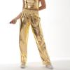 Men Pants Soft Breathable Comfortable Solid Color Elastic Waist Loose Fit Shiny Fashionable Pants Long Trousers