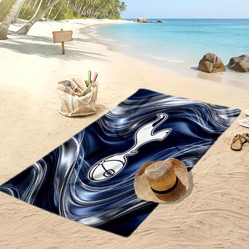 Asciugamano da Spiaggia Stampato Tottenham Hotspur Asciugamano Morbido ad Asciugatura Rapida Coperta da Spiaggia Rettangolare Grande Portatile per Viaggi Piscina
