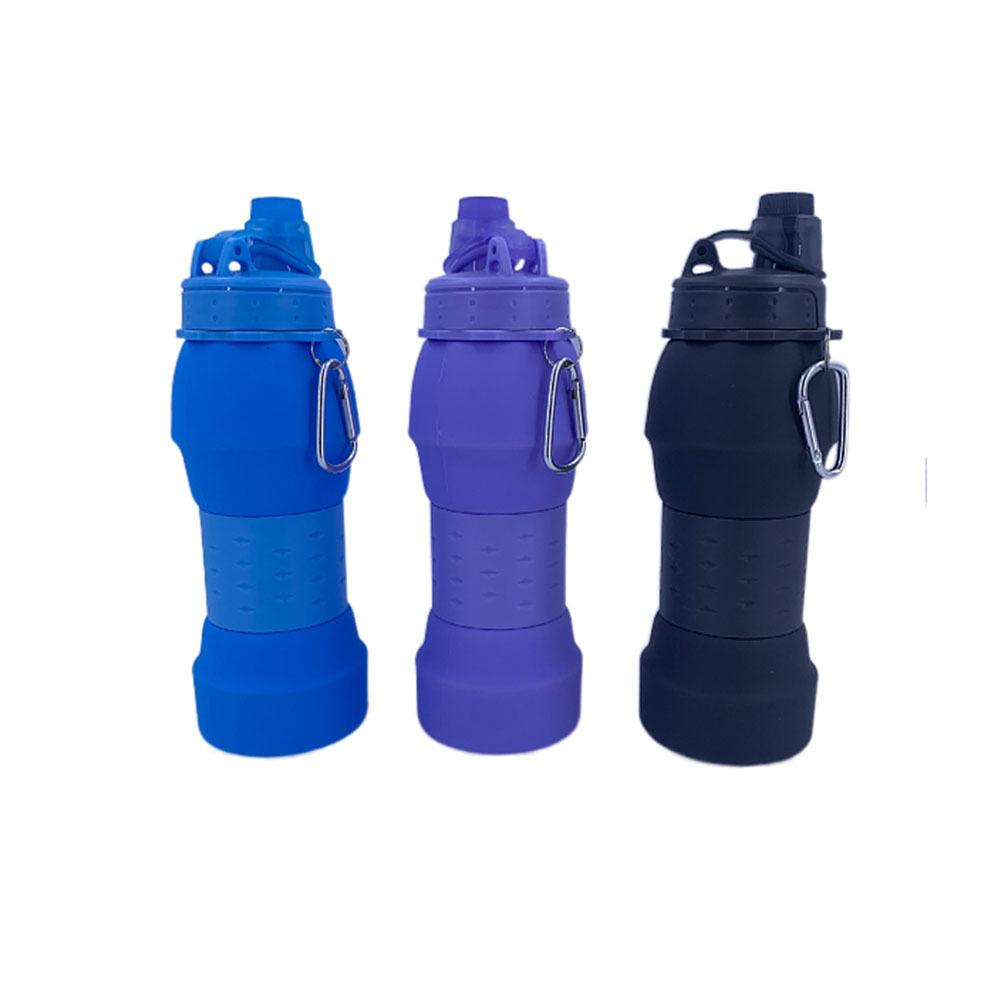 Hersteller Platin-Silikon Teleskopkochkessel 600ml Outdoor-Sport Wasserbecher Tragbarer faltbarer Geschenkbecher