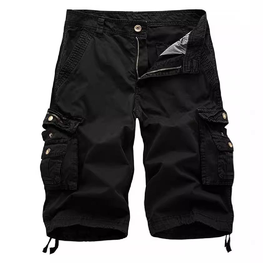 Choice Cargo Shorts Men Summer Homme Shorts Casual Solid Multi-Pocket Male Cargo Shorts Plus Size