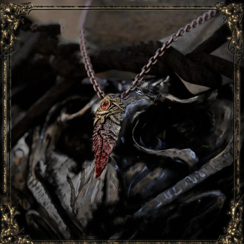 Dengfa Ring Peripheral Talisman Animal Claw Pendant Necklace Anime Game Merchandise Pendant Neck Chain Personalized Sweater Chain