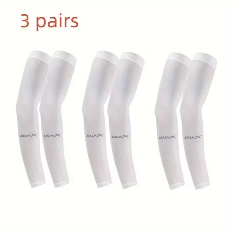Sunscreen Ice Sleeves UV Resistant Summer Outdoor Sleeves Simple Solid Color Arm Protection Ice Silk Sleeves Long Pattern