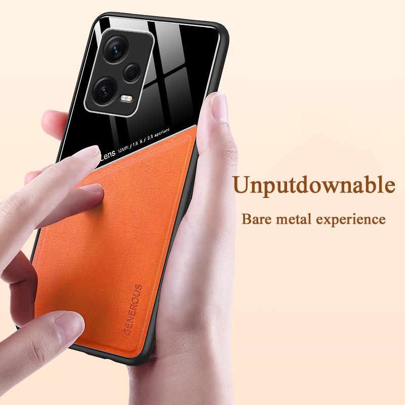 For Xiaomi Redmi Note 12 11 10 9 8 7 11T 12S Turbo Pro Case Splice PU Leather Magnetic Cover TPU Soft Frame Shell Antifall Funda