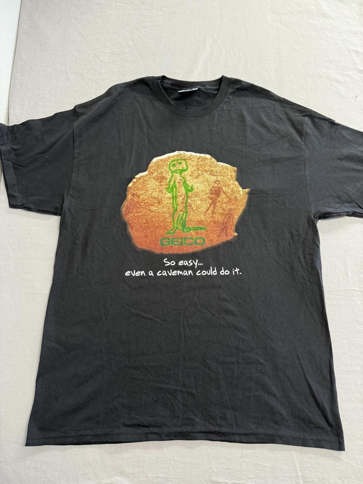 Geico Insurance Gecko T-shirt So Easy A Caveman Could Do It M