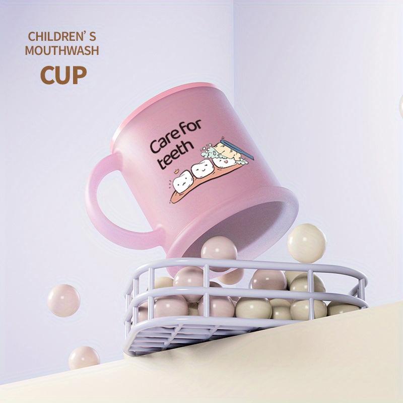 

Детская зубная щетка, забавная мультяшная щетка для полоскания рта, детский ополаскиватель для полости рта, устойчивый к падениям и высоким температурам 200ml розовый