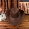 Noble Denim Hat with Delicate Suede Like Texture, Solid Color Curled Brim and Farmer's Crease Shaped Denim Hat, All Season Style