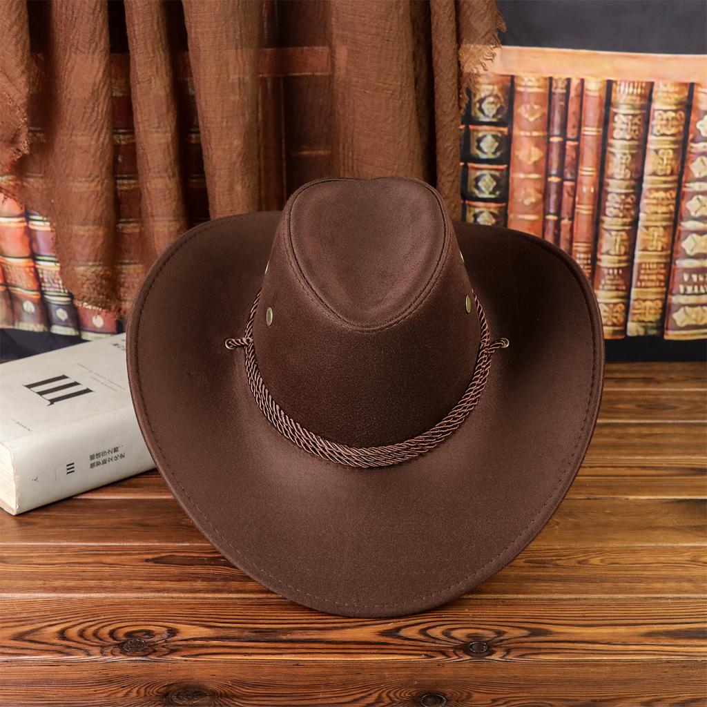 Noble Denim Hat with Delicate Suede Like Texture, Solid Color Curled Brim and Farmer's Crease Shaped Denim Hat, All Season Style