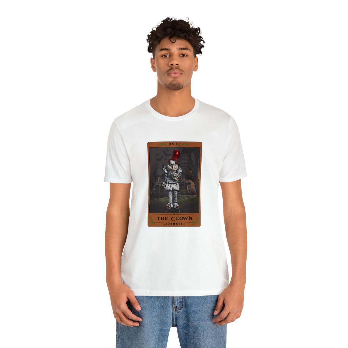 The Clown Tarot Card Shirt, Horror Characters Tarot Card Halloween t Shirt S разноцветный