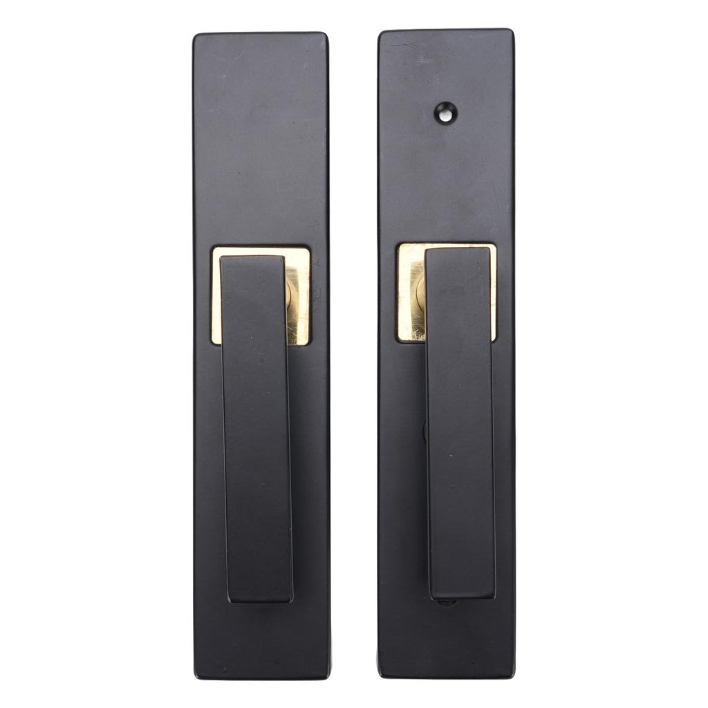 Keyed Entry Door Lever High Security Aluminum Alloy Heavy Duty Quiet Black Door Lever with Lock and Key for Bathroom Bedroom