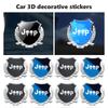 For Jeep Car Wheat Badge Sticker Window Metal Decoration Stickers Auto Accessories Cherokee Wrangler JK Gladiator Compass