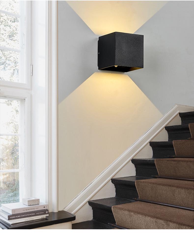 USB Rechargeable Aluminum LED Wall Lamp: Minimalist Design for Bedroom & Hotel, Punch-Free Installation