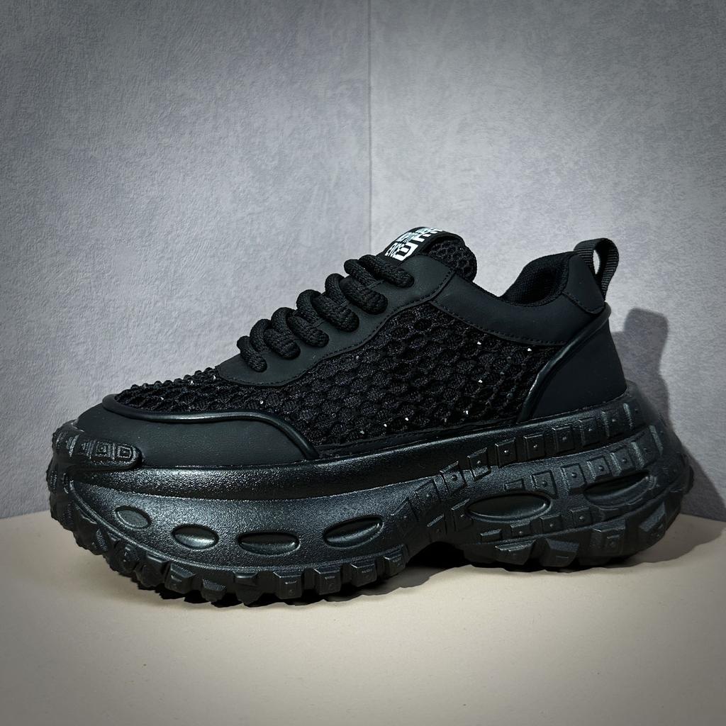 Modă Nou Designer Modă Bărbați cu Șireturi Stras Toate Se Potrivesc Talpă Groasă Pantofi Casual Bărbați Adidași Sport de Mers Zapatos Hombre