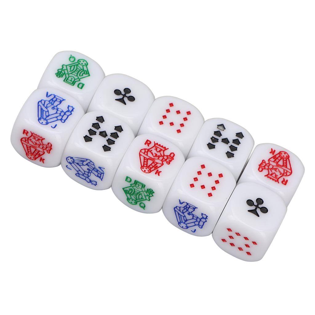 20 Stück 6-seitige Würfel Standard-Spielwürfel Wasserdichte Rundkantenwürfel für Brettspiele Weiß