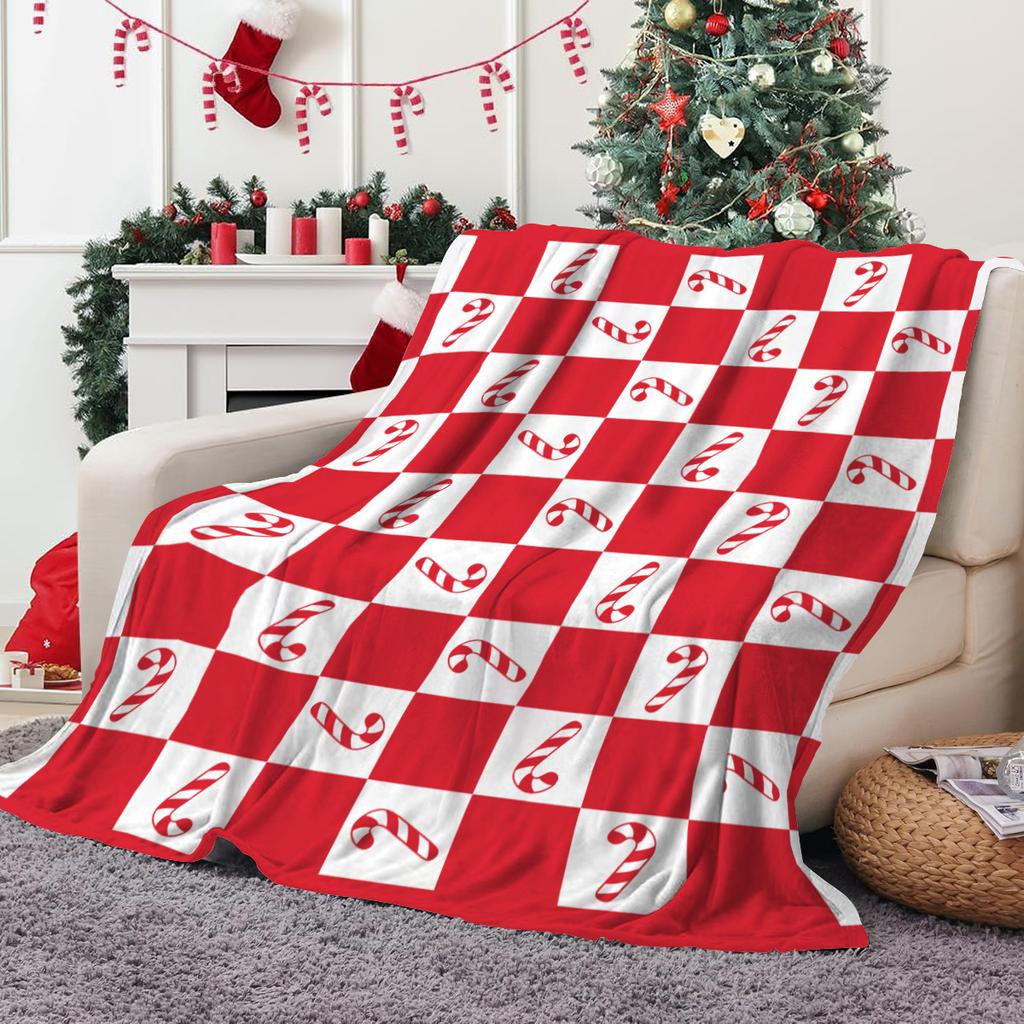 Christmas Printed Blanket Soft and Comfortable Skin Friendly Sofa Cover Blanket Christmas Decoration Suitable for All Seasons