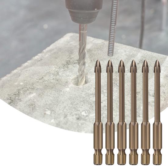 

Yousheng 10Pcs Hex Shank Drill Bit Cross Head High Hardness Fast Sturdy Efficient Cross Triangle Drill Bit for Electric Drill