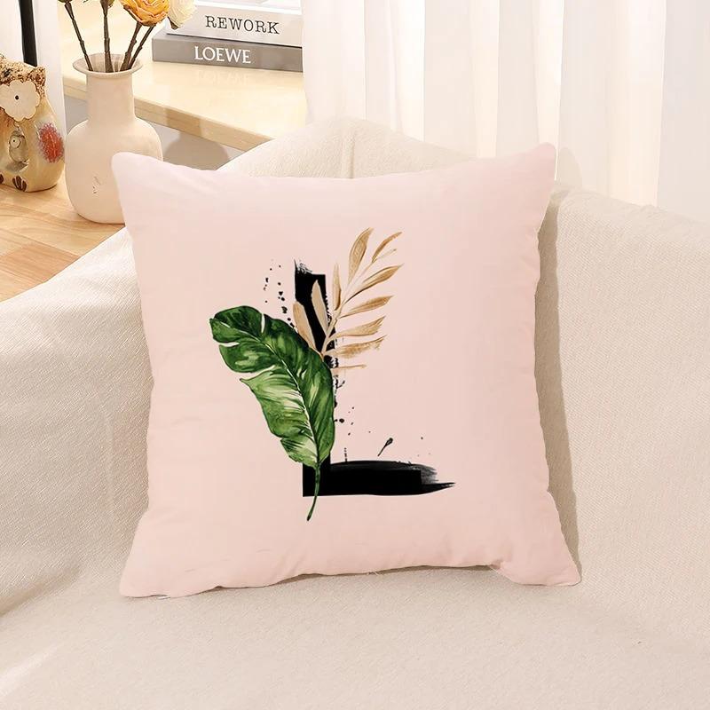 Letter Printed Pillow Case, Living Room Sofa, Office Seat Cushion Cover, Bedroom Dormitory Bedside Home Decoration Pillow Case