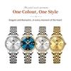 OLEVS 3625 Original Quartz Watch for Woman Diamond Dial Solid Steel Strap Waterproof Calendar Fashion Elegant Ladies Wristwatch