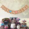 Boy or Girl Banner – He or She Baby Gender Sign for Party Decorations, Neutral Gender Reveal Decor for Baby Shower or Pregnancy Announcement