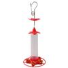 Hummingbird Feeder for Outdoors Hanging with Five Feeding Ports Plastic Leak Proof and Bee Proof Nectar Feeder