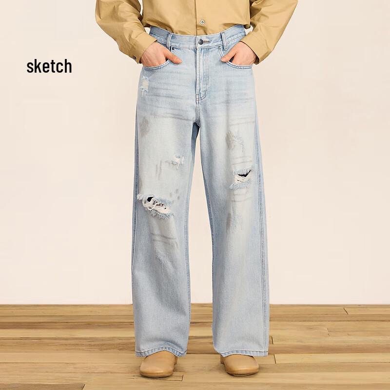 

CROQUIS Men s 2024 Autumn Straight Leg Casual Denim Jeans L