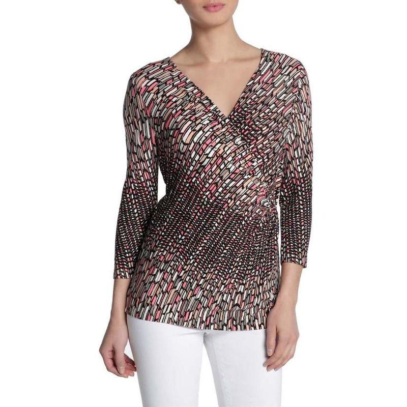 

Cotton Elastic 3/4 Sleeve Chubby Girl Fashion Slim Looking Comfortable Pullover Gradient red pair(No. 2 color) M