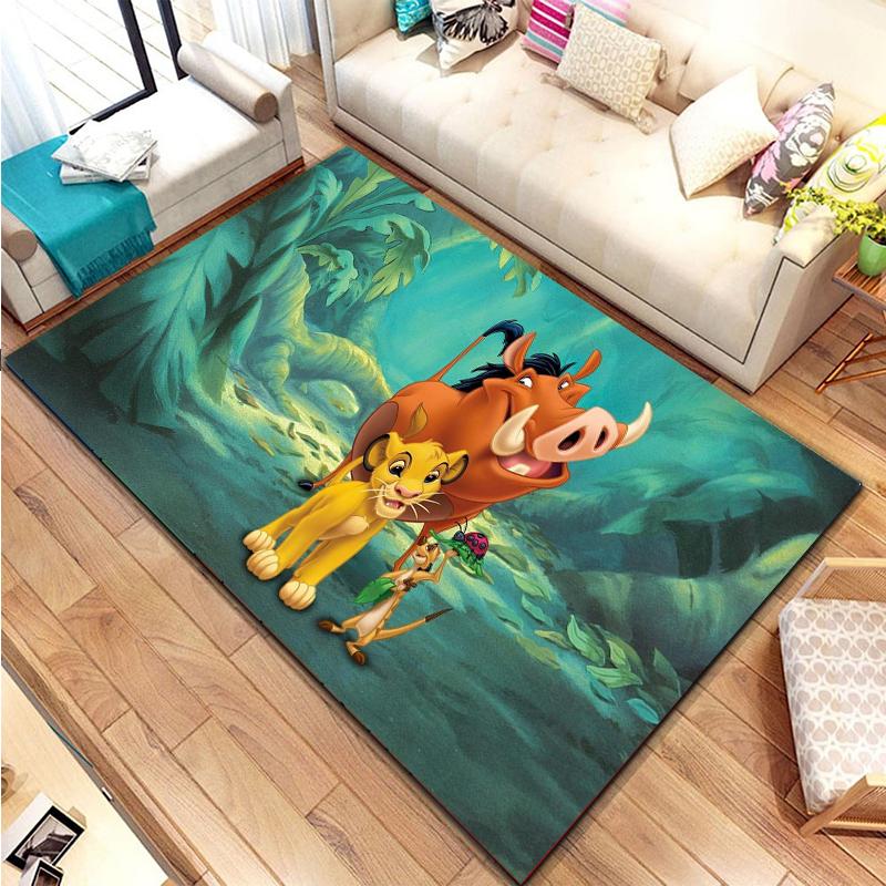 Tappeto Fantasioso a Tema Savana – Ideale per Camere di Bambini, Soggiorno e Decorazioni per la Casa | Adorabile Tappetino da Pavimento a Cartoni Animati come Regalo