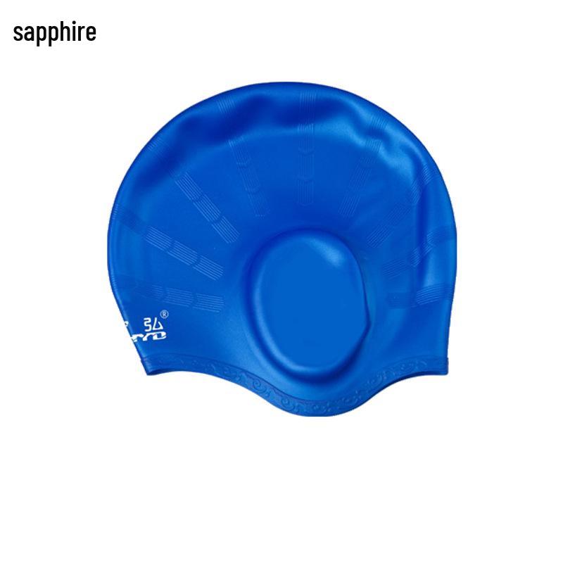 

Большая водонепроницаемая не давящая силиконовая шапочка для плавания для мужчин и женщин с длинными волосами, защита ушей, профессиональный дизайн