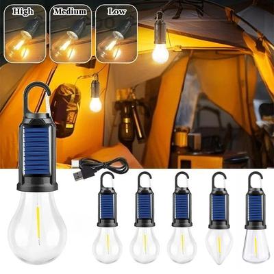Solarbetrieben USB Wiederaufladbar Camping Hängeleuchte Wasserdicht Tragbar Zelt Glühbirne Outdoor Garten BBQ Party Dekoration Nachtbeleuchtung