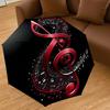 1PC Music Note Umbrella-8-Rib Reinforced, Automatic Open, Lightweight & Durable, Cute Fashion Accessory for Outdoor-T384