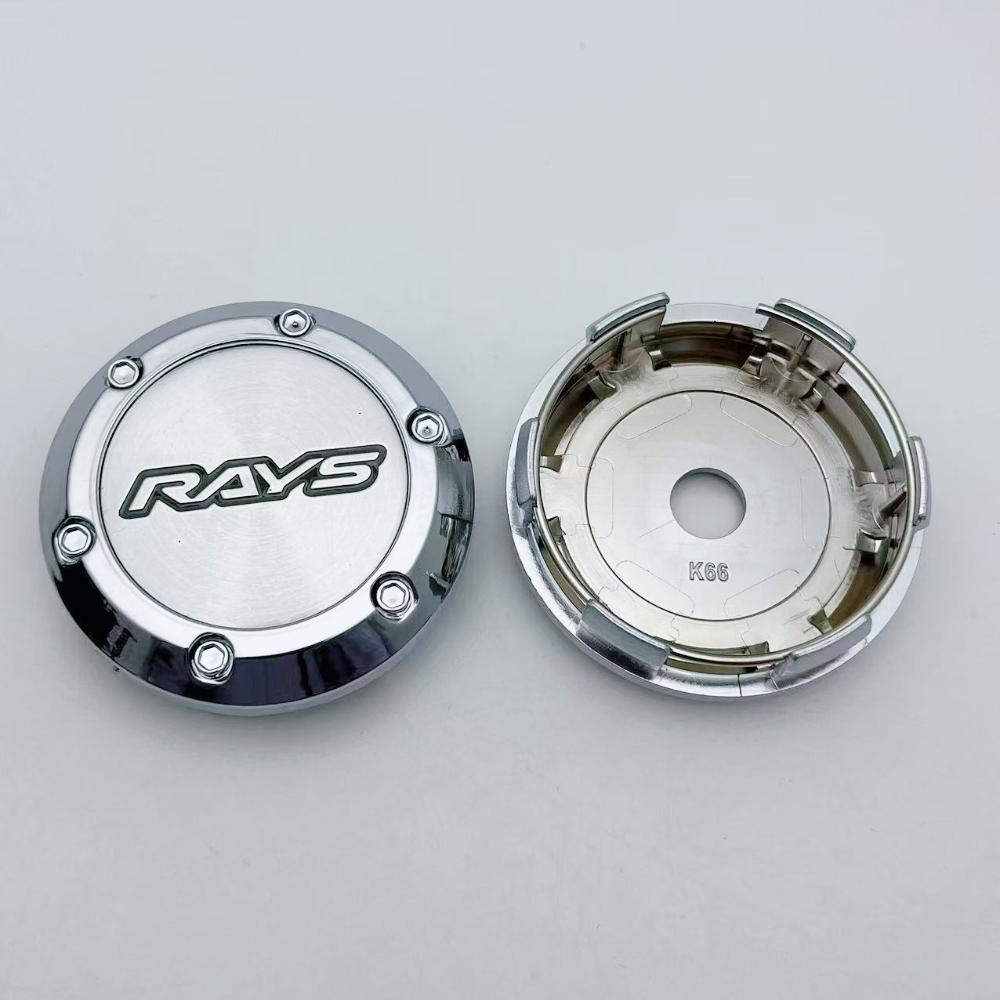 4pcs 66mm 62mm Car Wheel Center Caps With RAYS Logo Emblem Badge Wheel Hub Center Dust Cover Rim Hubcaps Car Styling Accessories