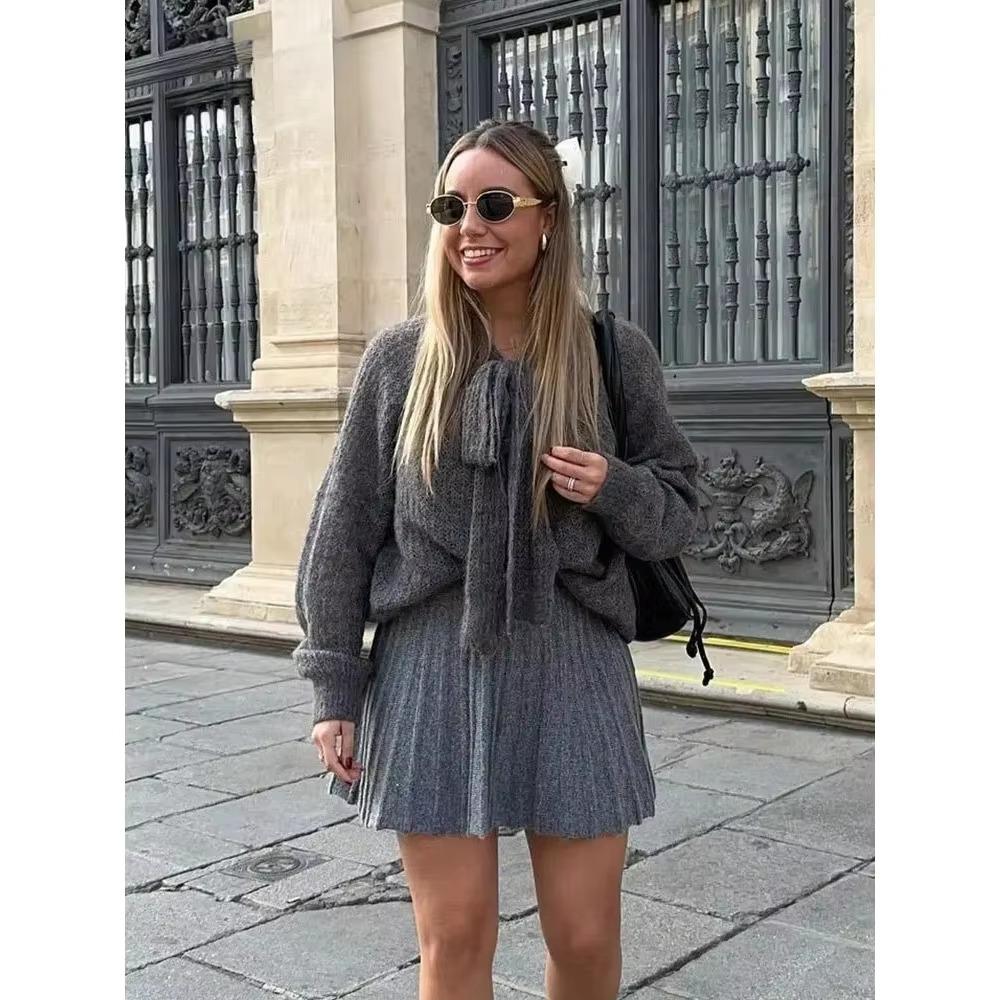 Autumn Women Fashion Pullovers Trend Knitting Butterfly Collar Slim Sweaters Woman England Style Female Sweater Top