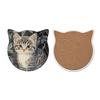1/6Pcs Cartoon Cat Themed Ceramic Drink Coasters Water Absorbent Fantasy Atmosphere Coasters Home Kitchen Decor