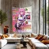 Bocchi Rock Gotoh Girl Maid Tapestry Anime Kessoku Band Print Wall Hanging For Teen Bedroom Dorm Decor