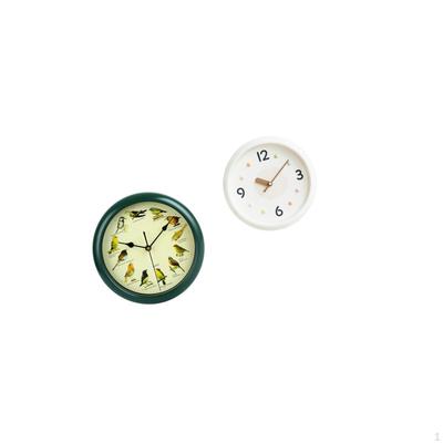 Melodic Green Clock with Large Numerals Quiet No Ticking Sound for Bedroom Office Study Room