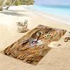 Abysinnia Cat Print Beach Towel, Large Soft Quick Dry Towel for Beach Camping Swimming