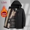 YUZHAOLIN Men's Winter Warm Detachable Hooded Cotton Jacket
