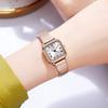 Kreative Kleine Zuckerwürfel Legierung Damen Retro Stil Personalisierte Bambusgürtel Quadratisch Wasserdichte Quarz Uhr