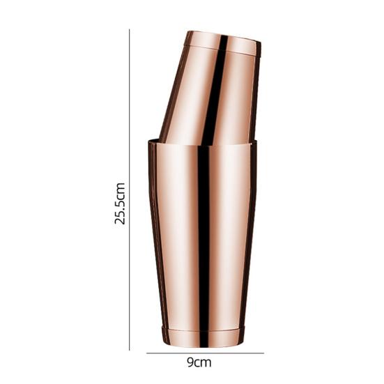 600ml/800ml Cocktail Shaker Drawing Process Clean Easily Anti-rust Stainless Steel Insulated Manual Cocktail Mixer Home Supply