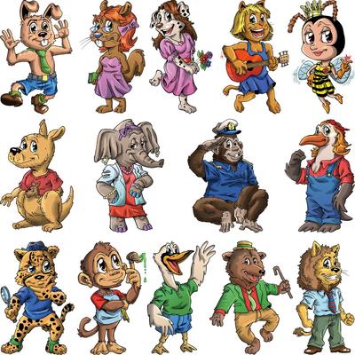 Waldtiere Stoff Patches Aufkleber Cartoon Streifen Wärmepresse Applizierte Mode Diy Zubehör Aufkleber Jeans Patch auf Kleidung